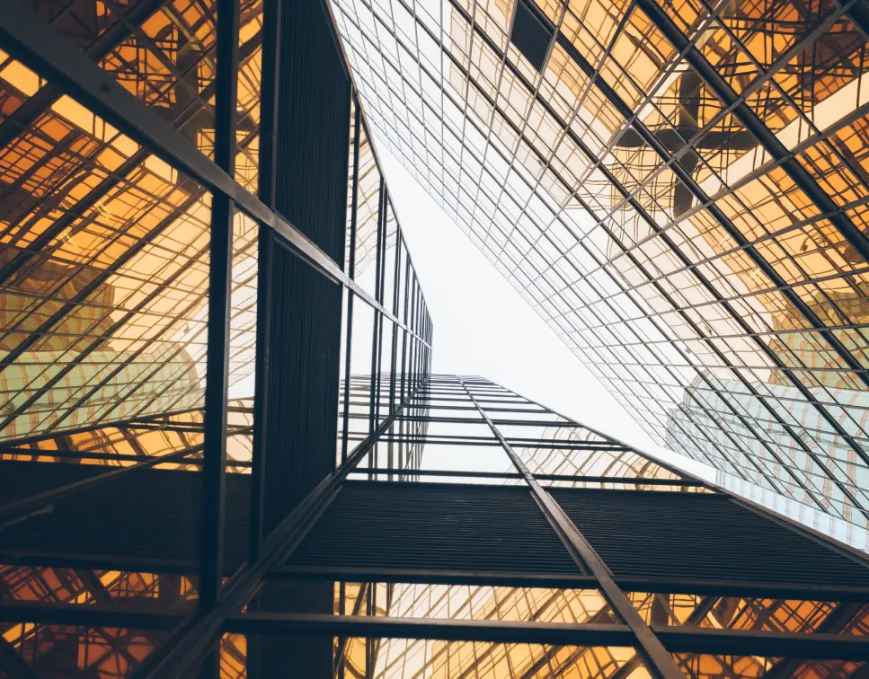 Low angle view skyscrapers photo